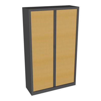 ARMOIRE À RIDEAUX H. 198 X L.120 X P. 43 CM - EQUIPEE DE 4 TABLETTES + 1