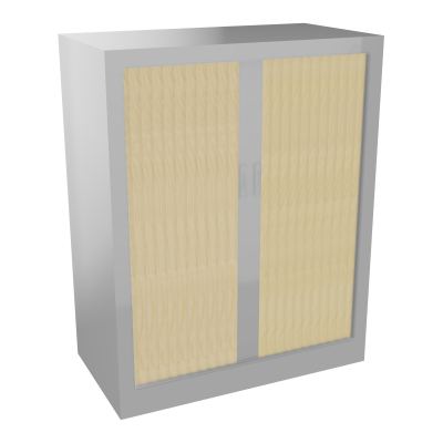 ARMOIRE À RIDEAUX H. 100 X L. 80 X P. 43 CM  - EQUIPEE DE 2 TABLETTES