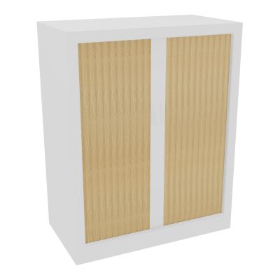 ARMOIRE À RIDEAUX H. 100 X L. 80 X P. 43 CM  - EQUIPEE DE 2 TABLETTES