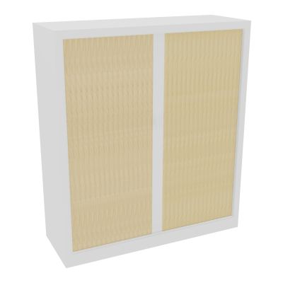 ARMOIRE À RIDEAUX H. 136 X L. 120 X P. 43 CM  - EQUIPEE DE 3 TABLETTES