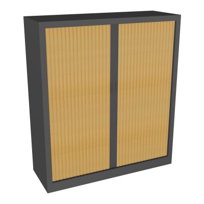 ARMOIRE À RIDEAUX H. 136 X L. 120 X P. 43 CM  - EQUIPEE DE 3 TABLETTES