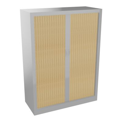 ARMOIRE À RIDEAUX H. 136 X L. 100 X P. 43 CM  - EQUIPEE DE 3 TABLETTES