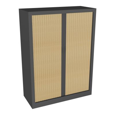 ARMOIRE À RIDEAUX H. 136 X L. 100 X P. 43 CM  - EQUIPEE DE 3 TABLETTES