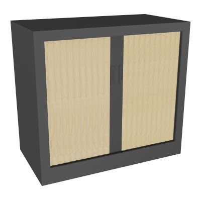 ARMOIRE À RIDEAUX H. 72,6 X L. 80 X P. 43 CM  - EQUIPEE DE 1 TABLETTES