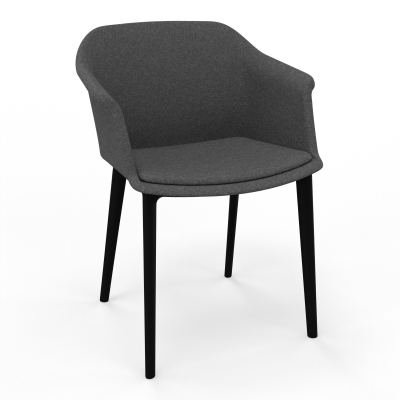 SCOTT FAUTEUIL TISSU 4 PIEDSPOLYPRO DB SV