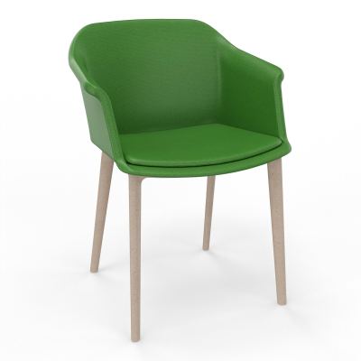 SCOTT FAUTEUIL TISSU 4 PIEDSFIBRE BOIS A1 W7