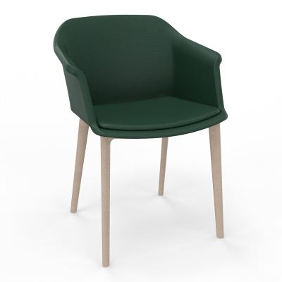 SCOTT FAUTEUIL TISSU 4 PIEDSFIBRE BOIS A9 W7