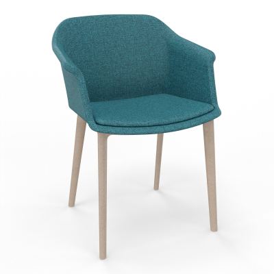 SCOTT FAUTEUIL TISSU 4 PIEDSFIBRE BOIS B4 W7