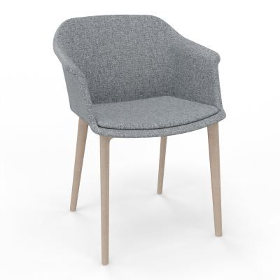 SCOTT FAUTEUIL TISSU 4 PIEDSFIBRE BOIS B5 W7