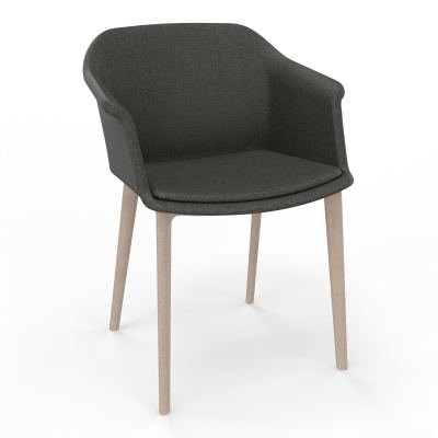 SCOTT FAUTEUIL TISSU 4 PIEDSFIBRE BOIS B7 W7