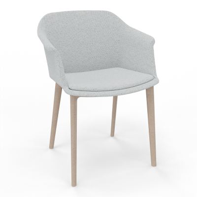 SCOTT FAUTEUIL TISSU 4 PIEDSFIBRE BOIS BC W7