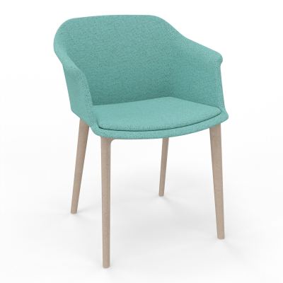 SCOTT FAUTEUIL TISSU 4 PIEDSFIBRE BOIS BG W7