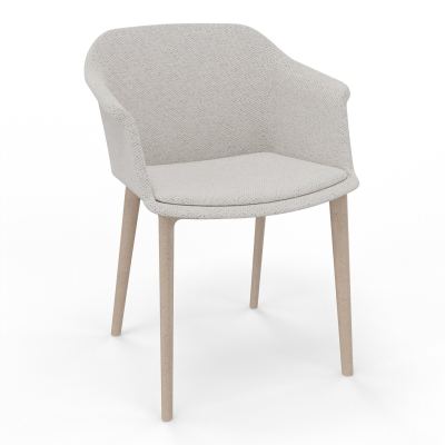 SCOTT FAUTEUIL TISSU 4 PIEDSFIBRE BOIS BM W7