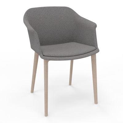 SCOTT FAUTEUIL TISSU 4 PIEDSFIBRE BOIS BN W7
