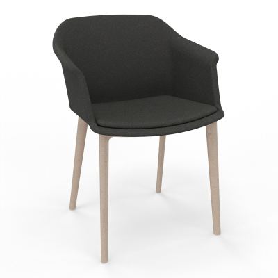 SCOTT FAUTEUIL TISSU 4 PIEDSFIBRE BOIS CQ W7