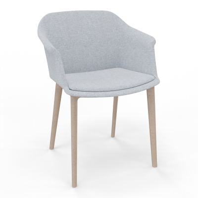 SCOTT FAUTEUIL TISSU 4 PIEDSFIBRE BOIS DA W7