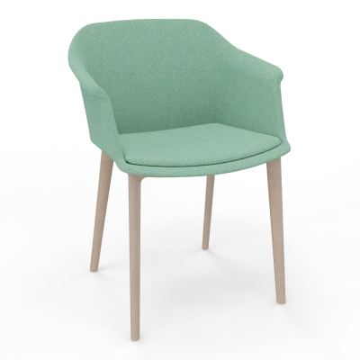 SCOTT FAUTEUIL TISSU 4 PIEDSFIBRE BOIS DF W7