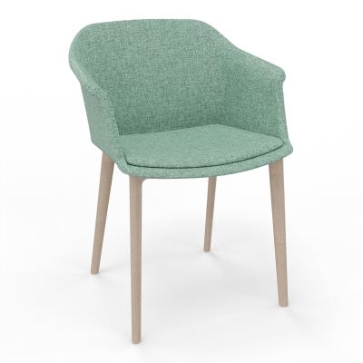 SCOTT FAUTEUIL TISSU 4 PIEDSFIBRE BOIS E7 W7