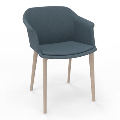 SCOTT FAUTEUIL TISSU 4 PIEDSFIBRE BOIS KA W7