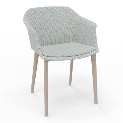 SCOTT FAUTEUIL TISSU 4 PIEDSFIBRE BOIS T8 W7
