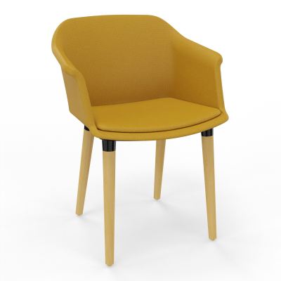 SCOTT FAUTEUIL TISSU 4 PIEDSBOIS A5 XL