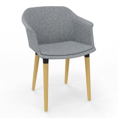 SCOTT FAUTEUIL TISSU 4 PIEDSBOIS B5 XL