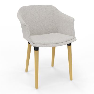 SCOTT FAUTEUIL TISSU 4 PIEDSBOIS BM XL