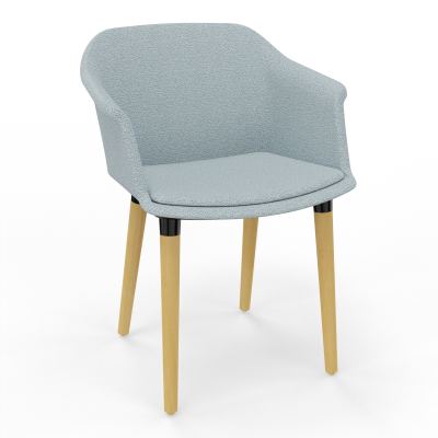 SCOTT FAUTEUIL TISSU 4 PIEDSBOIS KD XL