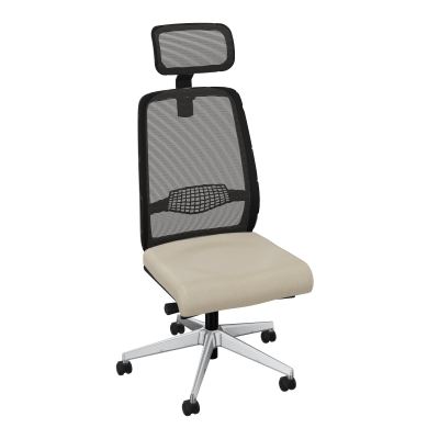 GABIN SIEGE AVEC TETIERE SYNCH. ERGO + TA RESILLE RLT SOL DUR FREINEES EN CHARGE  50 MM