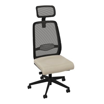 GABIN SIEGE AVEC TETIERE SYNCH. ERGO + TA RESILLE RLT SOL DUR FREINEES EN CHARGE  50 MM