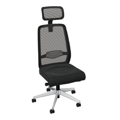GABIN SIEGE AVEC TETIERE SYNCH. ERGO + TA RESILLE RLT SOL DUR FREINEES EN CHARGE  50 MM