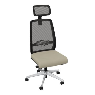 GABIN SIEGE AVEC TETIERE SYNCH. ERGO + TA RESILLE RLT SOL DUR 50 MM  CG SQ IL