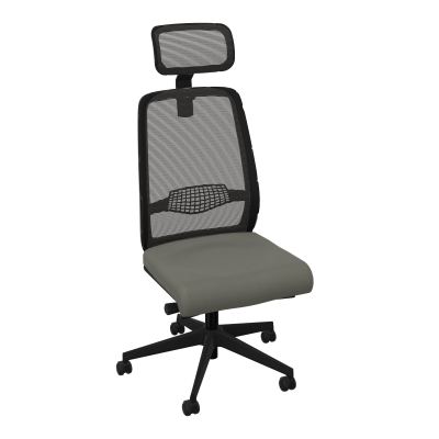 GABIN SIEGE AVEC TETIERE SYNCH. ERGO + TA RESILLE RLT SOL DUR 50 MM  CH SV IL