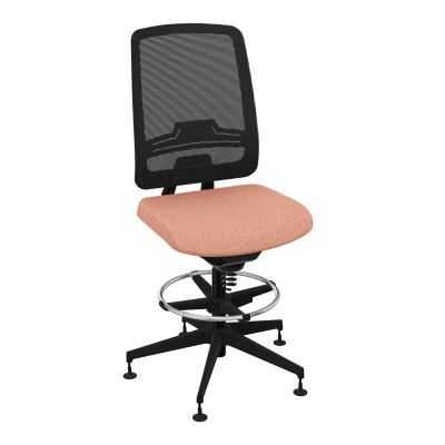 OSCAR 2 SIEGE CONFORT HD RESIL CADRE NOIR ASSISE TISSU-PATINS BL SV IW