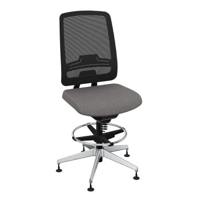 OSCAR 2 SIEGE CONFORT HD RESIL CADRE NOIR ASSISE TISSU-PATINS BN SQ IW