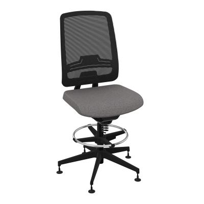 OSCAR 2 SIEGE CONFORT HD RESIL CADRE NOIR ASSISE TISSU-PATINS BN SV IW