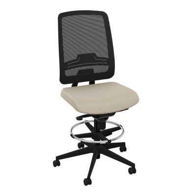 OSCAR 2 SIEGE CONFORT HD RESIL CADRE NOIR ASSISE TISSU-ROUL SOL DUR FREIN EN CHARGE A2 SV
