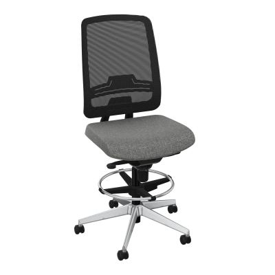 OSCAR 2 SIEGE CONFORT HD RESIL CADRE NOIR ASSISE TISSU-ROUL SOL DUR FREIN EN CHARGE B1 SQ