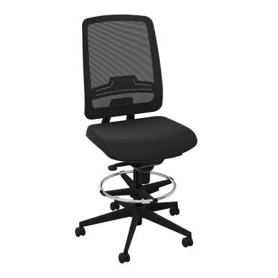 OSCAR 2 SIEGE CONFORT HD RESIL CADRE NOIR ASSISE TISSU-ROUL SOL DUR FREIN EN CHARGE CB SV