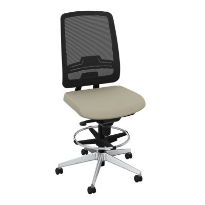 OSCAR 2 SIEGE CONFORT HD RESIL CADRE NOIR ASSISE TISSU-ROUL SOL DUR FREIN EN CHARGE CG SQ