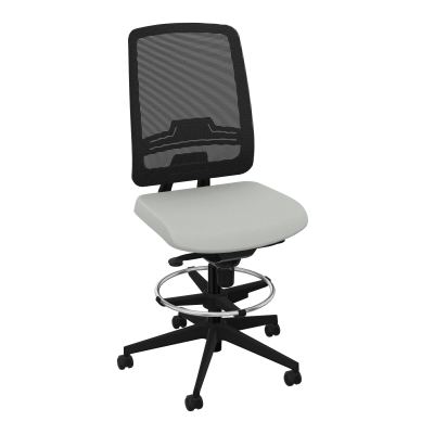 OSCAR 2 SIEGE CONFORT HD RESIL CADRE NOIR ASSISE TISSU-ROUL SOL DUR FREIN EN CHARGE E5 SV
