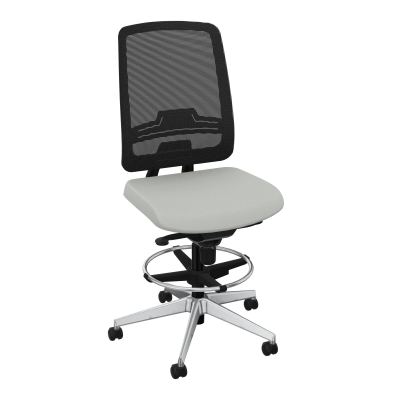 OSCAR 2 SIEGE CONFORT HD RESIL CADRE NOIR ASSISE TISSU-ROUL SOL SOUPLE FREIN EN CHARGE E5