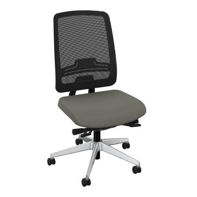 OSCAR 2 SIEGE ERGONOM.HD RESIL CADRE NOIR ASSISE TISSU+RP-ROUL SOL SOUPLE CH SQ IW
