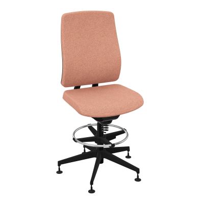 OSCAR 2 SIEGE CONFORT HD TISSU COQ NOIRE-PATINS BL SV