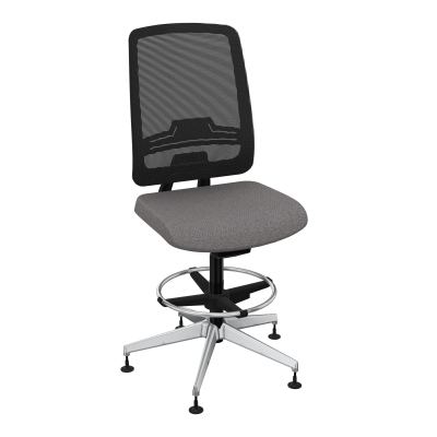 OSCAR 2 SIEGE AUTOREG. HD RESIL CADRE NOIR ASSISE TISSU-PATINS BN SQ IW