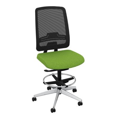 OSCAR 2 SIEGE AUTOREG. HD RESIL CADRE NOIR ASSISE TISSU-ROUL SOL DUR FREIN EN CHARGE BK S