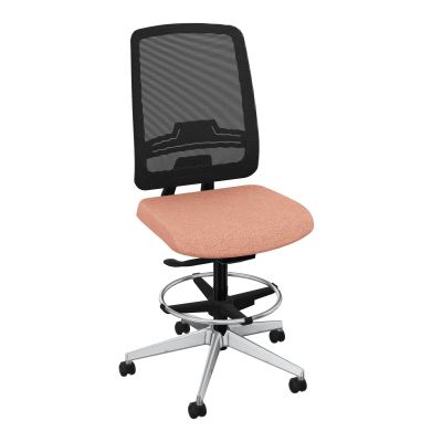 OSCAR 2 SIEGE AUTOREG. HD RESIL CADRE NOIR ASSISE TISSU-ROUL SOL DUR FREIN EN CHARGE BL S