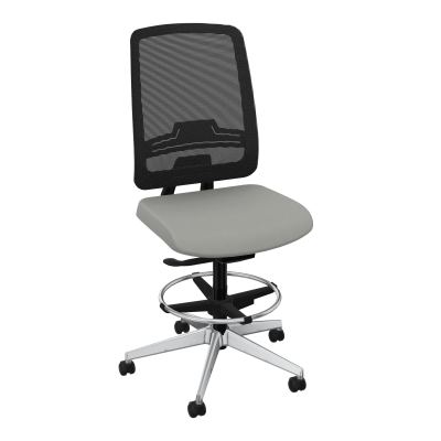 OSCAR 2 SIEGE AUTOREG. HD RESIL CADRE NOIR ASSISE TISSU-ROUL SOL DUR FREIN EN CHARGE CA S