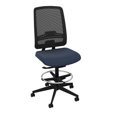 OSCAR 2 SIEGE AUTOREG. HD RESIL CADRE NOIR ASSISE TISSU-ROUL SOL DUR FREIN EN CHARGE CC S