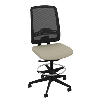 OSCAR 2 SIEGE AUTOREG. HD RESIL CADRE NOIR ASSISE TISSU-ROUL SOL DUR FREIN EN CHARGE CG S